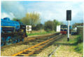 Romney Hythe and Dmychurch trains at Dymchurch.jpg