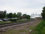 Rochelle Railroad Park from the north side of the crossing